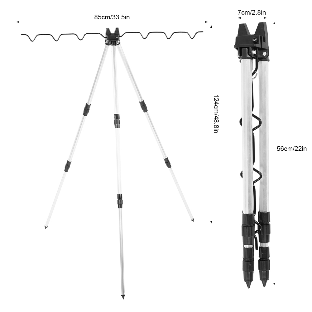 حامل ثلاثي القوائم لقصبة الصيد - مراجعة Telescopic Fishing Rod وسعره