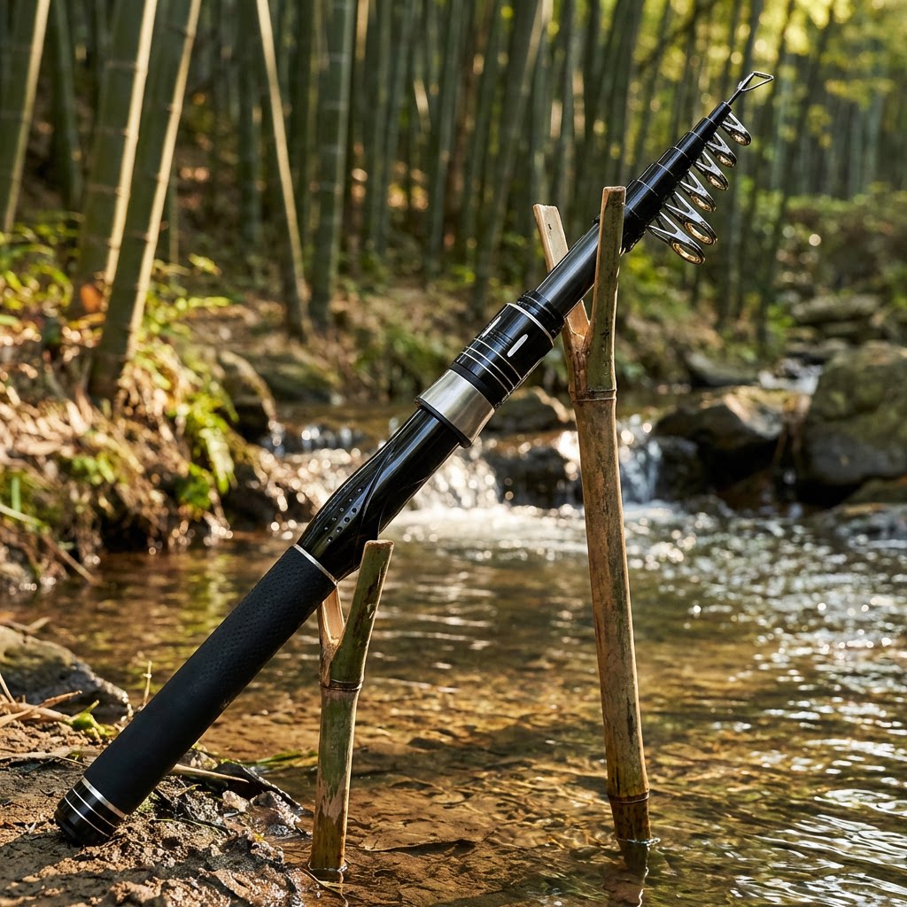 قصبة صيد تلسكوبية خفيفة الوزن  - مراجعة Telescopic Fishing Rod وسعره