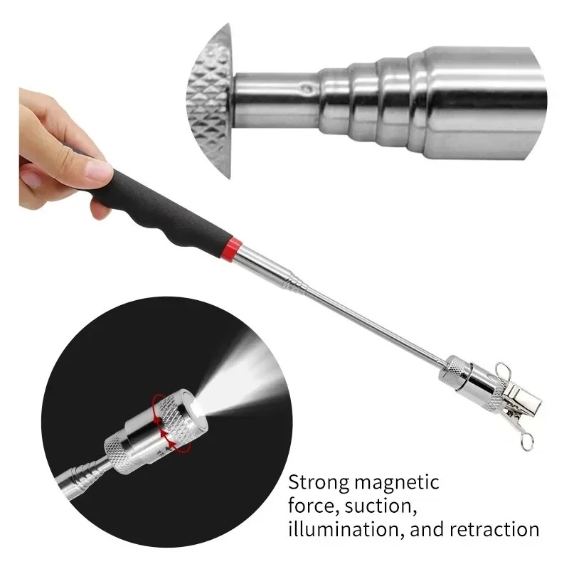قلم مغناطيسي تلسكوبي مع ضوء LE - مراجعة Telescopic Fishing Rod وسعره